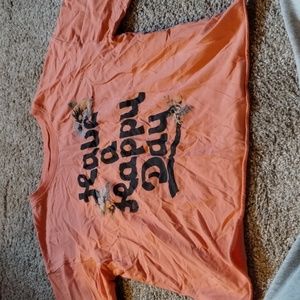 Large Awake Orange Graphic Crop Top